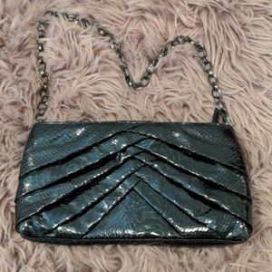 Kate Landry Black Faux Leather Shoulder Bag